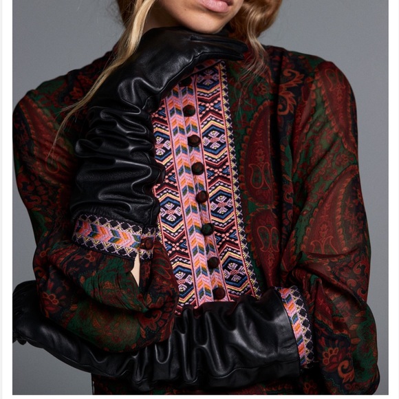 NWT ZARA JACQUARD RIBBON DRESS - Picture 6 of 15